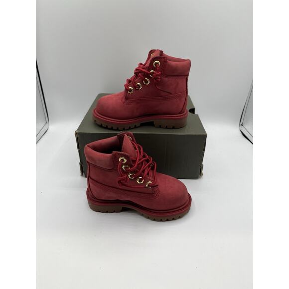 Timberland 6 Inch Boys Toddler Dark Red Size 5c - Picture 2 of 7